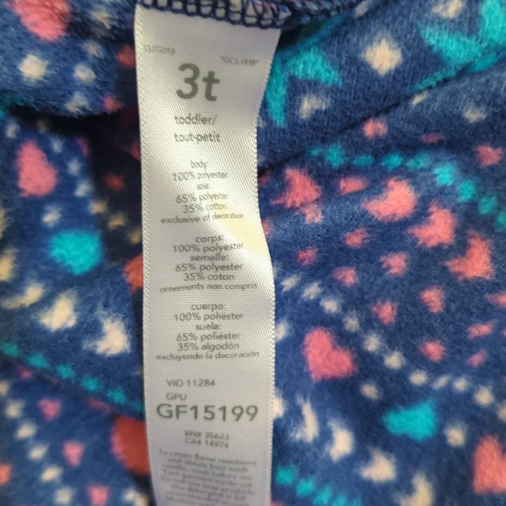 3/$20🌟 Carter's Girls Fair Isle Fleece Long-Sleeve Loose Fit Footed Pajamas 3T